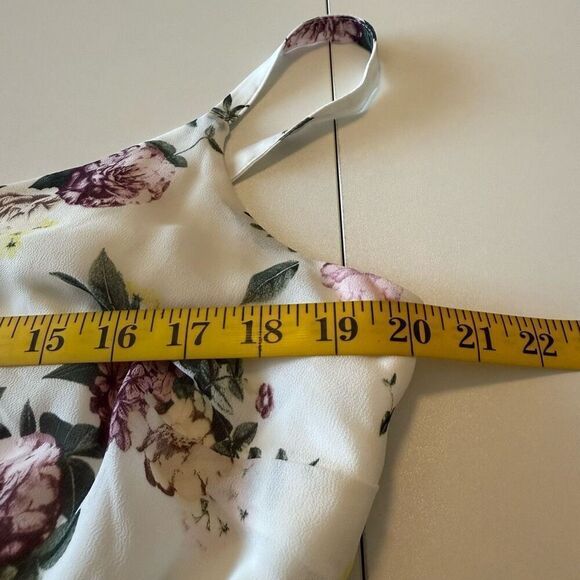 Torrid Floral Chiffon Empire Waist, Asymmetric Hem Dress Size 1X Soft Girl - Picture 11 of 14